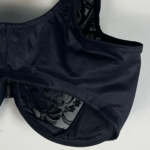 Glamorise Black 9245 Underwire‎ Front Closure Bra Size 42F - Picture 10 of 11